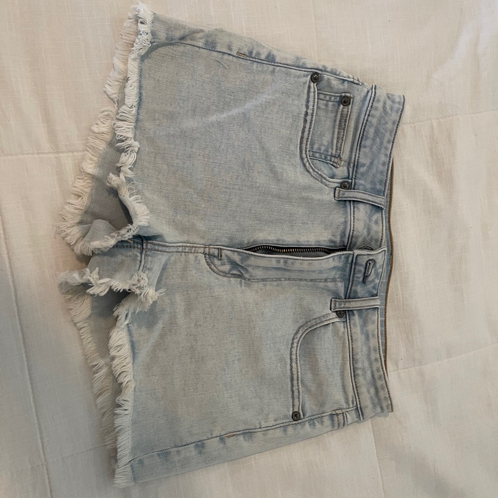 American Eagle super hi rise shortie Jean shorts